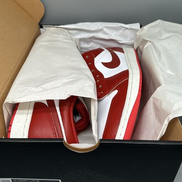 Jordan 1‎ Low SE Dune Red Shoes FJ3459-160 Men's Sz 11 NWT - Picture 9 of 11